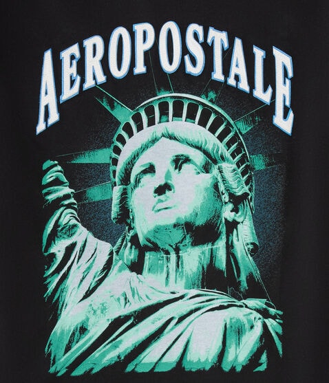 Aeropostale Statue Of Liberty Appliqué Graphic Tee Aeropostale Statue Of Liberty Appliqué Graphic Tee