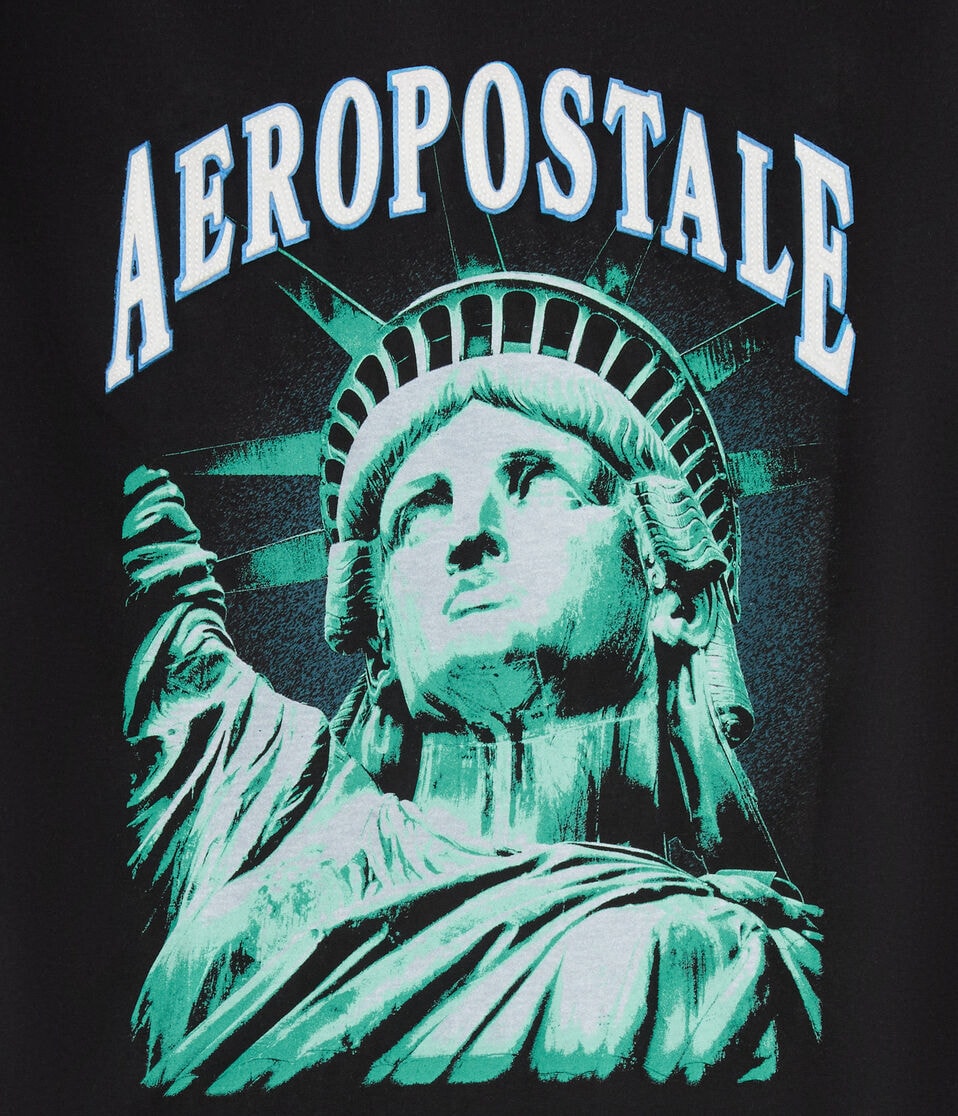 Aeropostale Statue Of Liberty Appliqué Graphic Tee