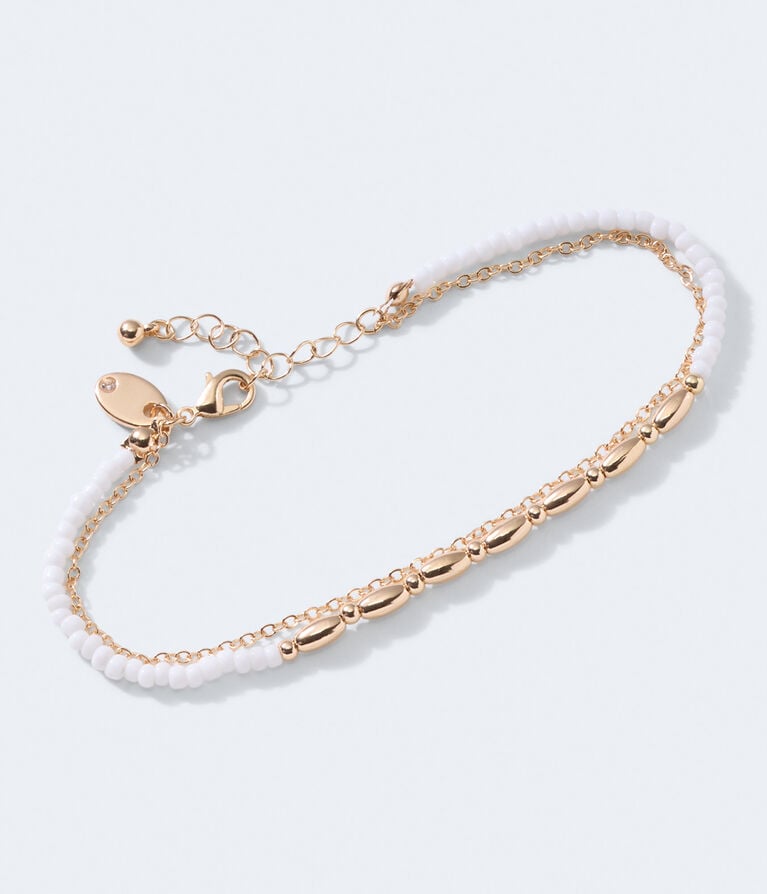Beaded Double-Strand Anklet