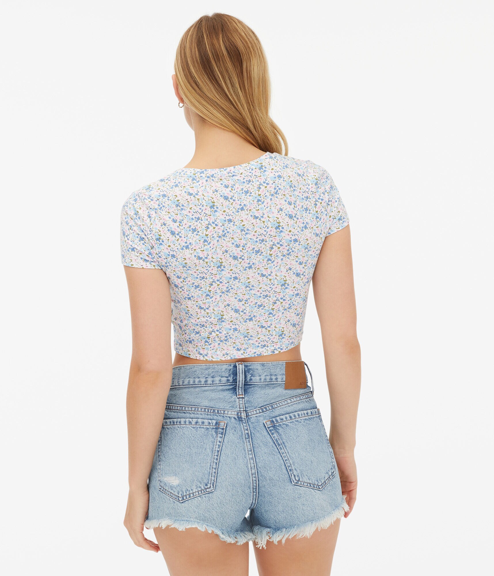 Seriously Soft Floral Cropped Baby Tee