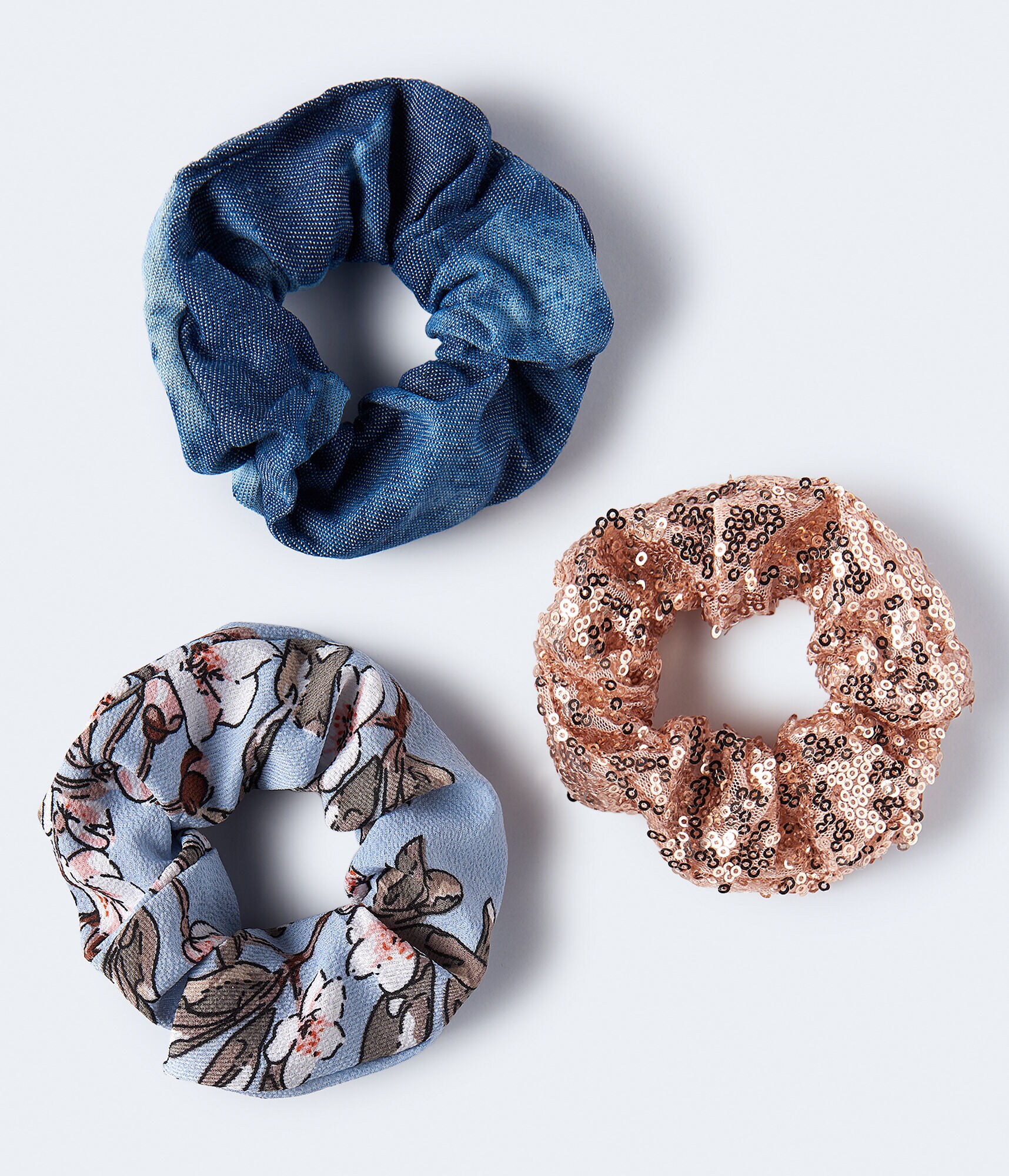 Sequin Scrunchie 3-Pack