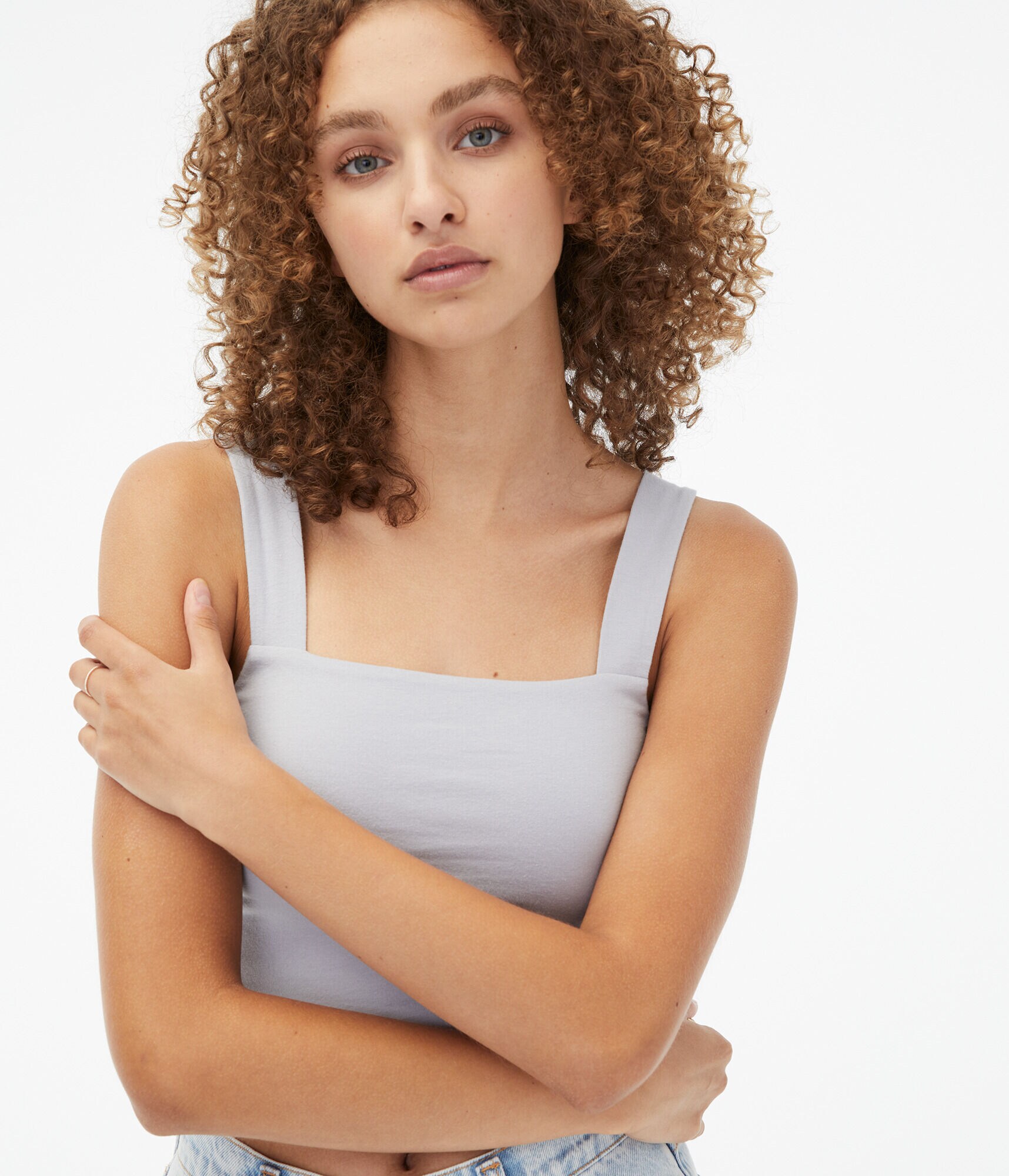 Seriously Soft Square-Neck Cropped Tank