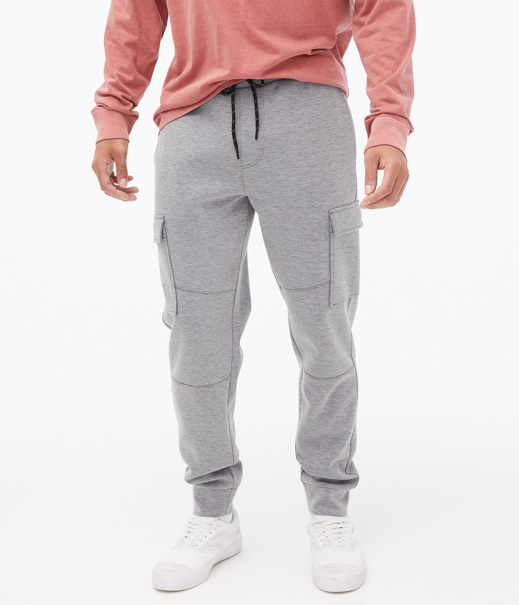 air print fleece cargo jogger