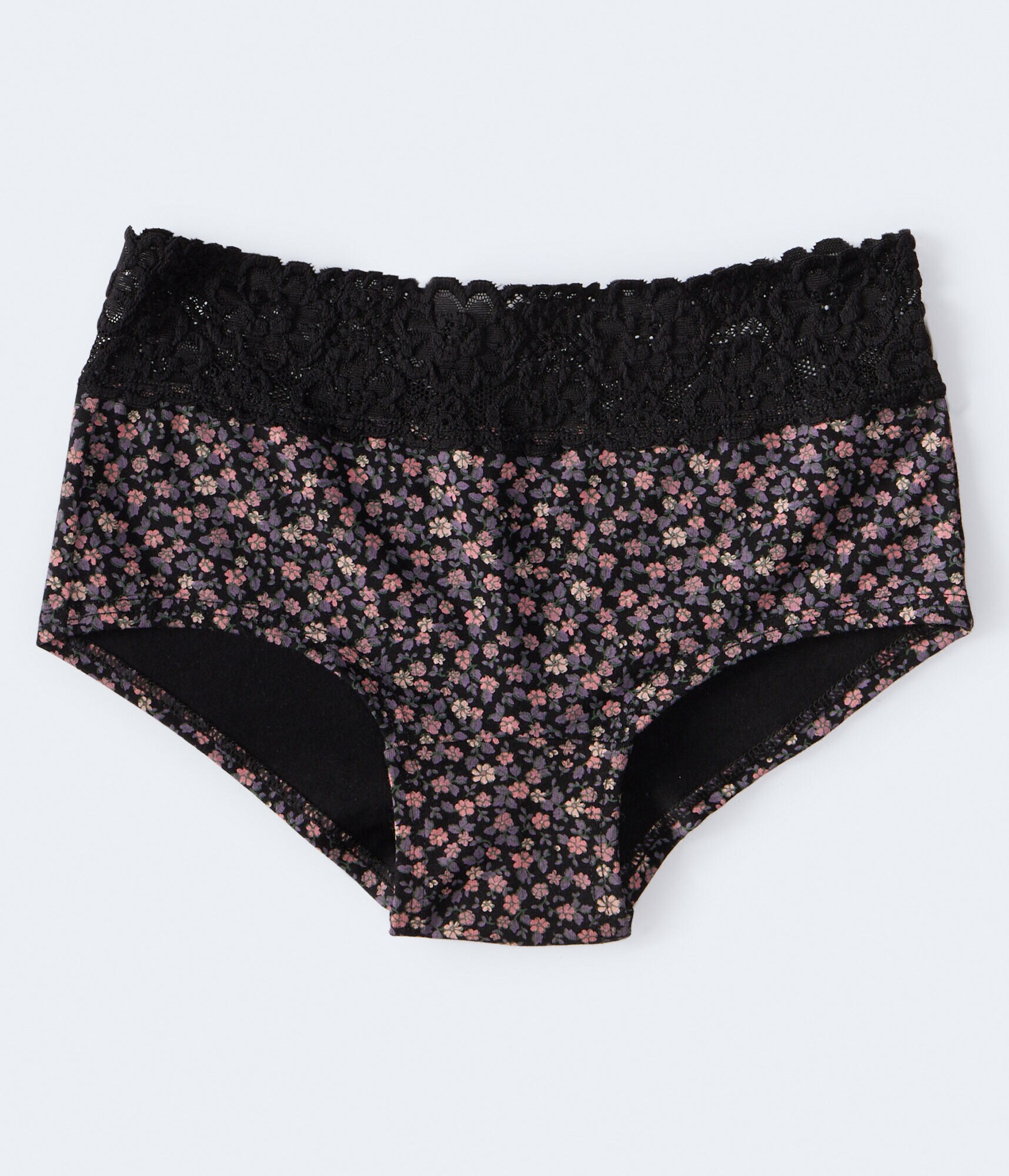 Floral Lace-Trim Boyshort