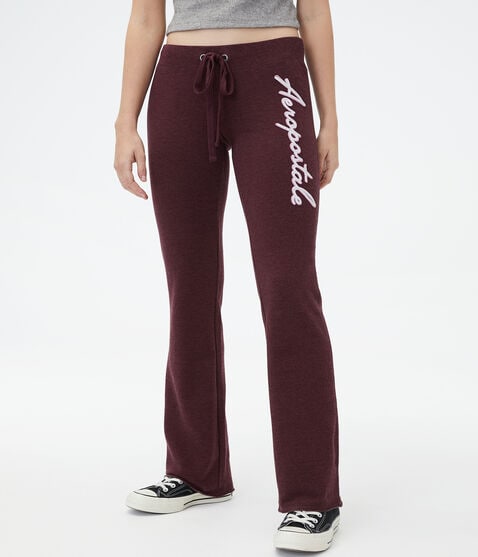 Aeropostale Script Logo Fit & Flare Sweatpants Aeropostale Script Logo Fit & Flare Sweatpants