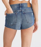 Vintage High-Rise Denim Shorty Shorts