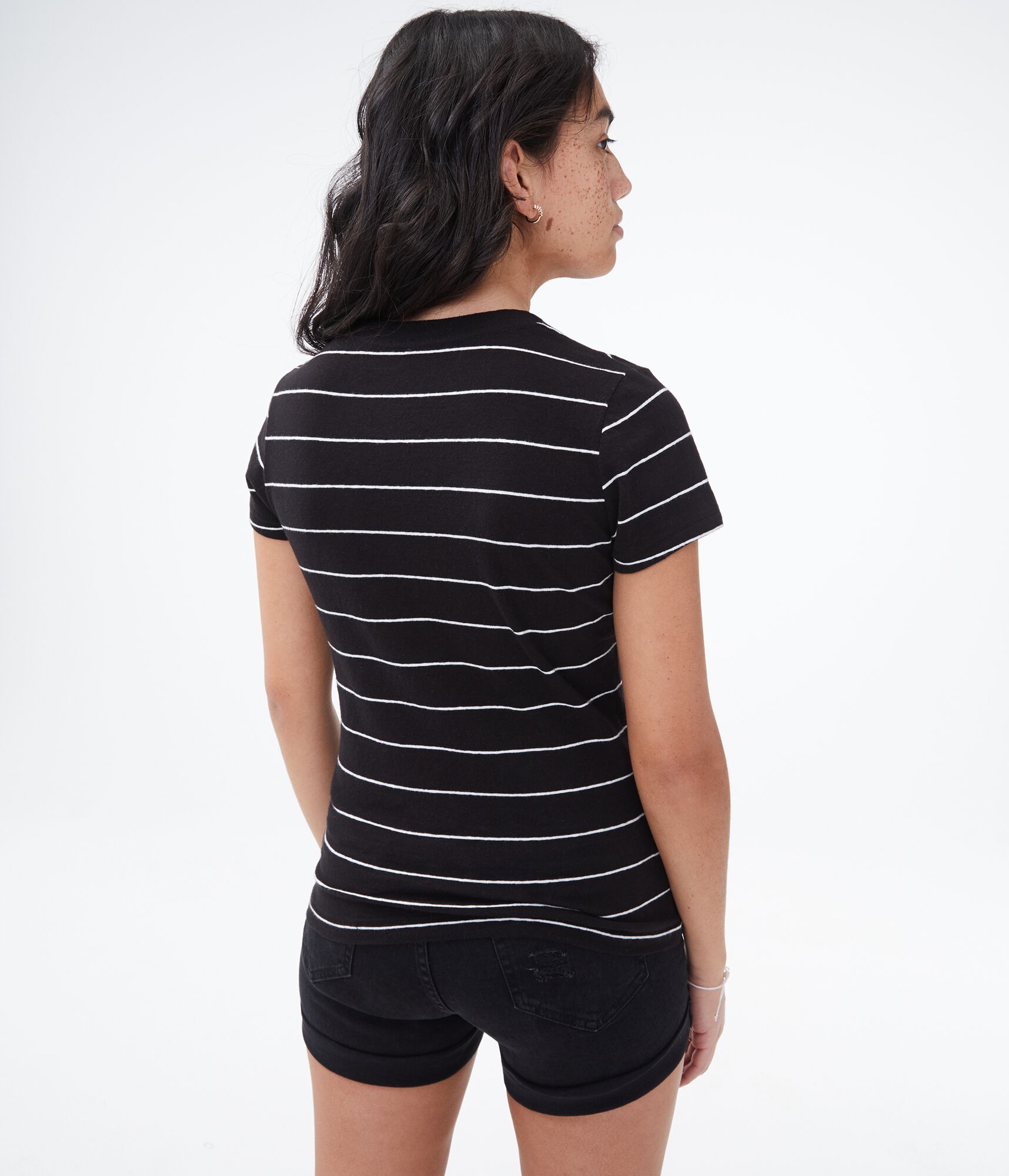 Striped '90s Slim Kate Crew Tee