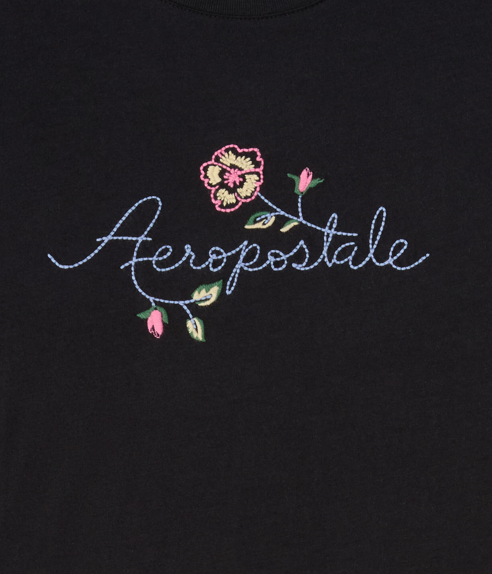 Aeropostale Floral Logo Graphic Tee