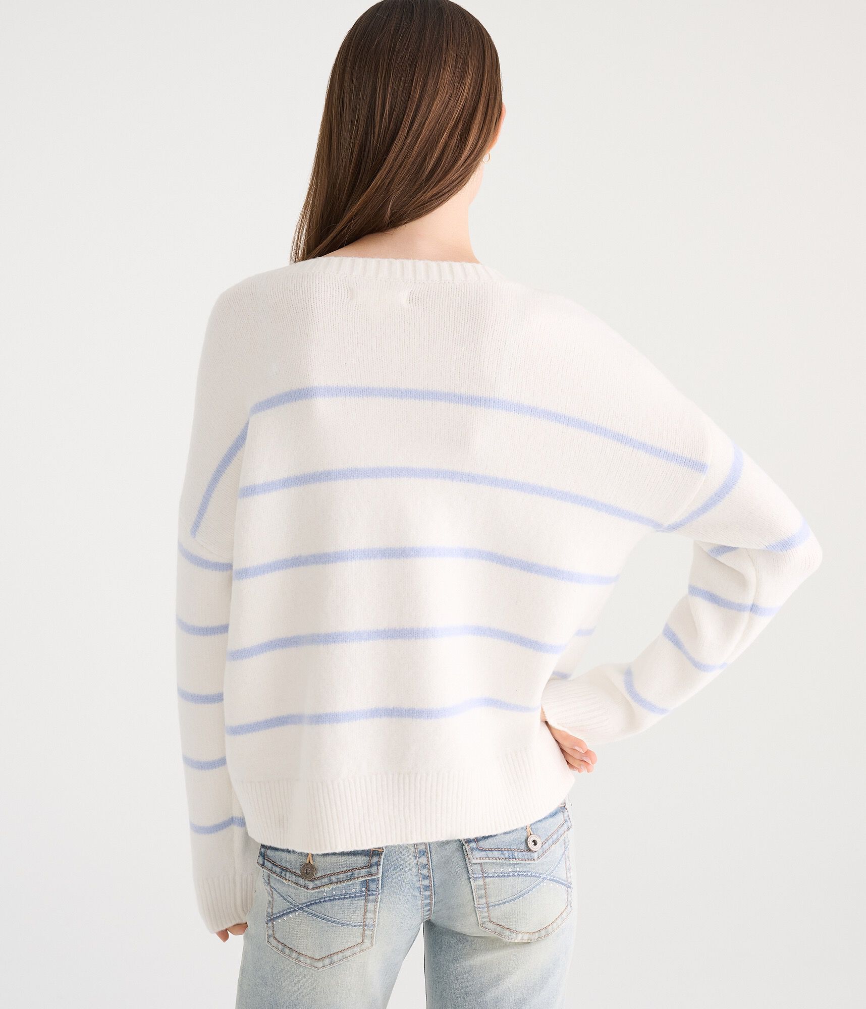 Small Stripe Crew Sweater