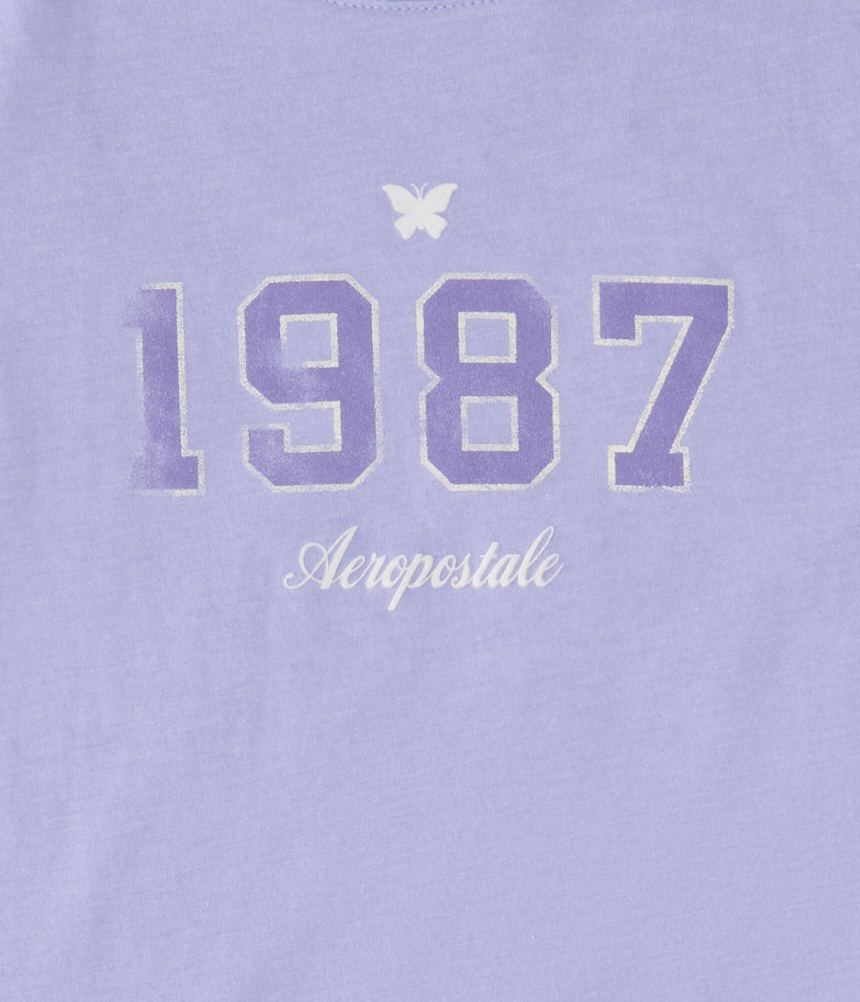 Aeropostale 1987 Flocked Graphic Tee