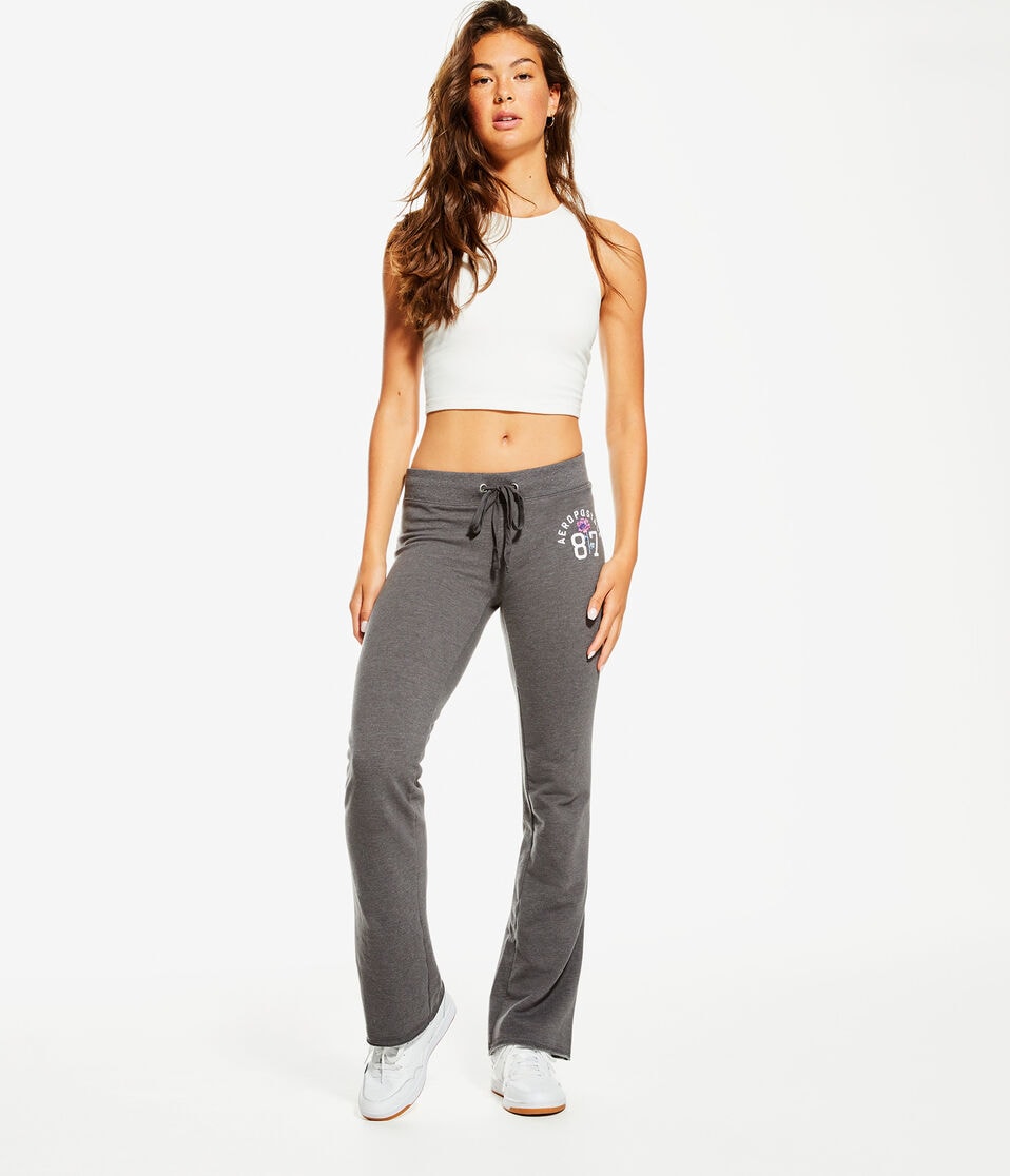 Aeropostale 87 Rose Low-Rise Fit & Flare Sweatpants