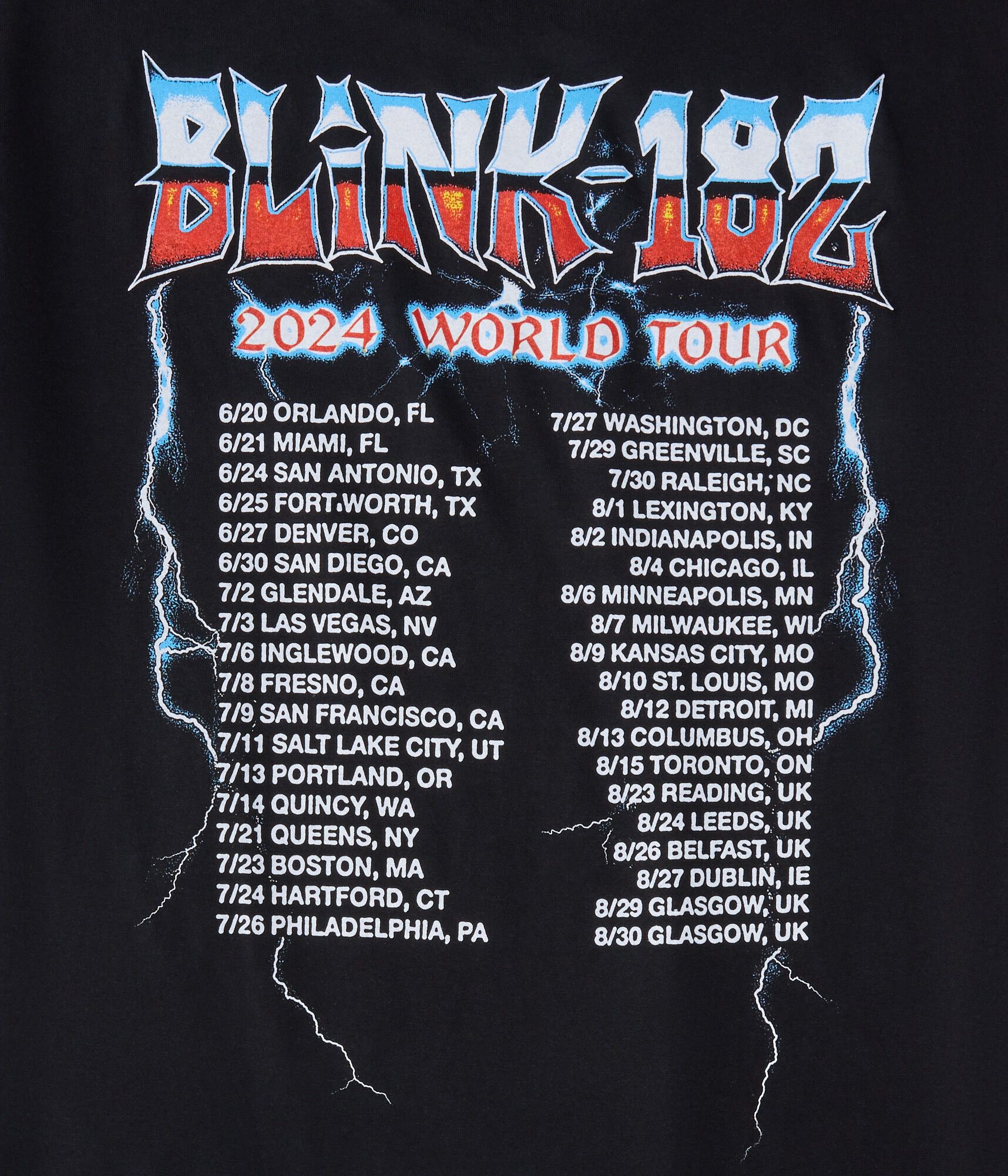 Blink-182 2024 World Tour Relaxed Graphic Tee