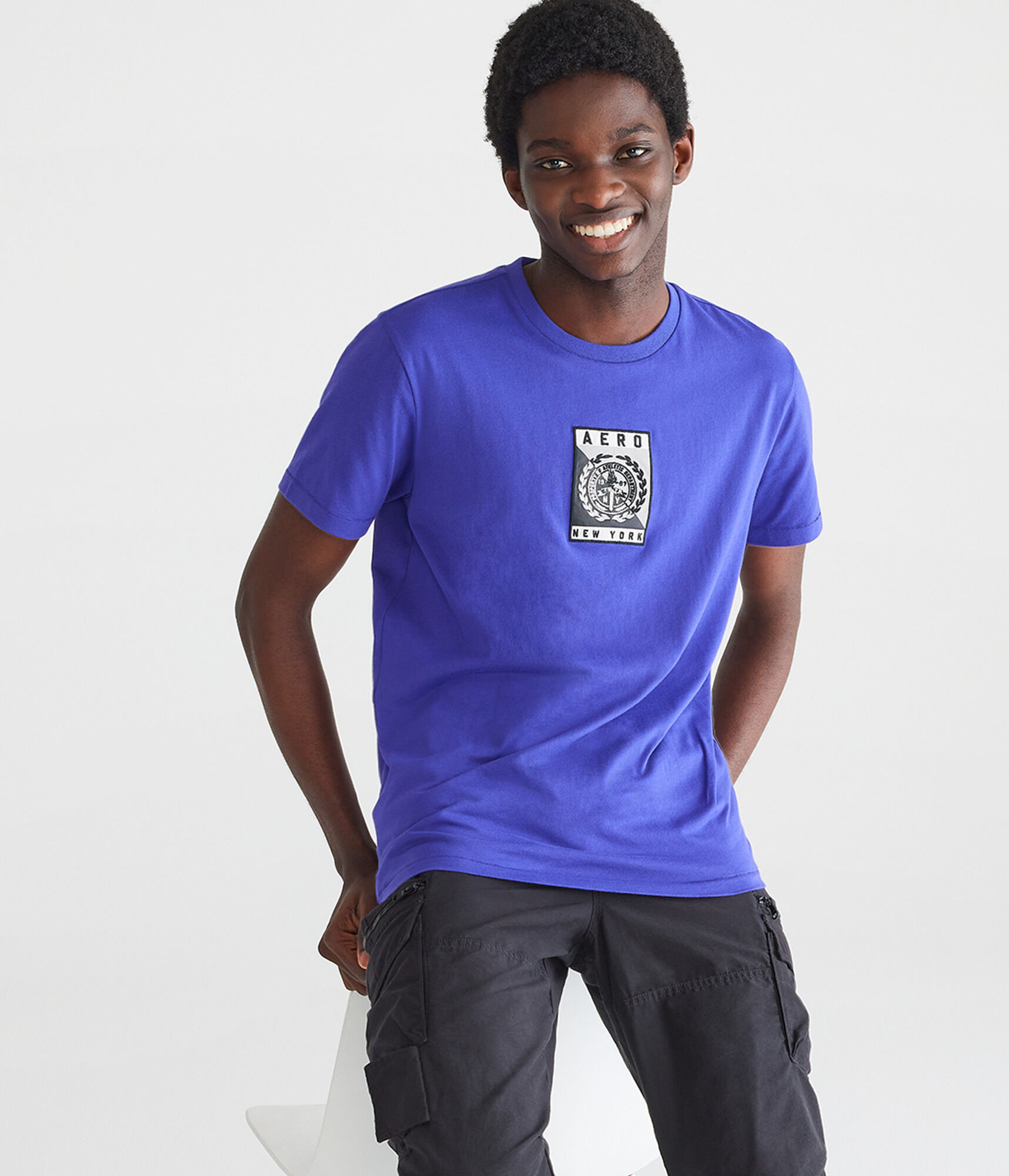 Aero Athletic Crest Appliqu&eacute; Graphic Tee