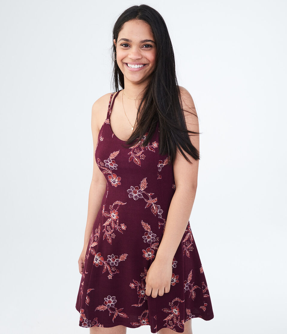 Floral Strappy Skater Dress
