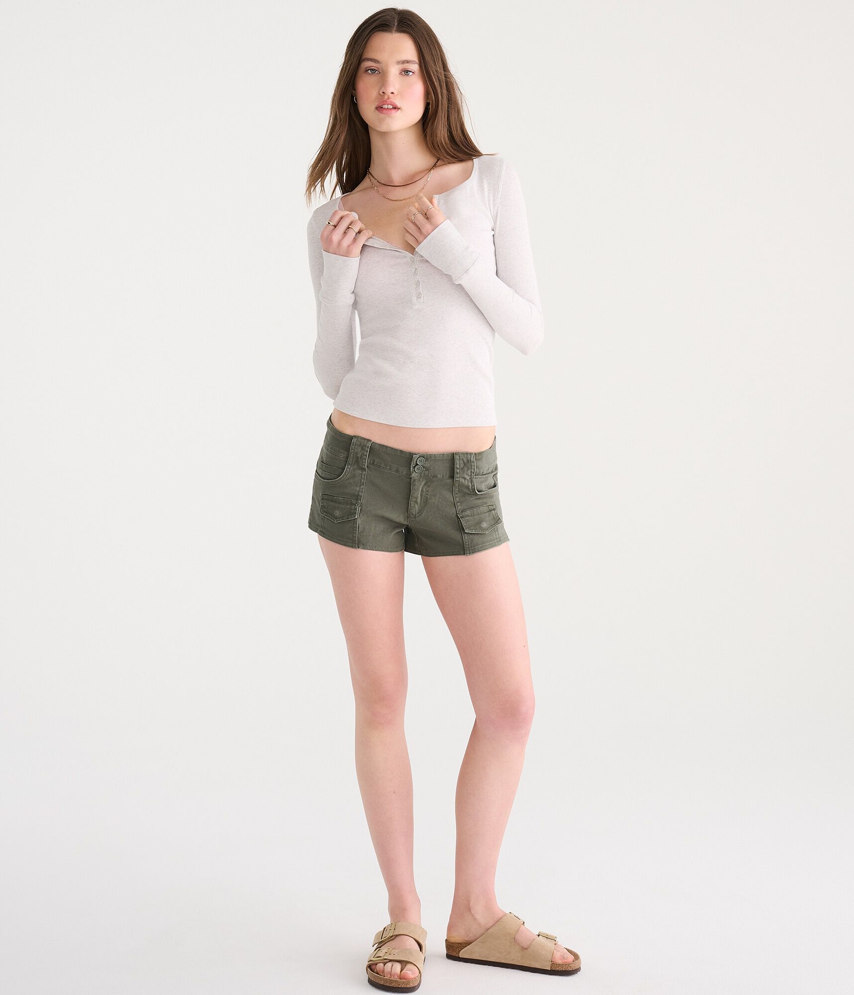 Low-Rise Utility Shorts