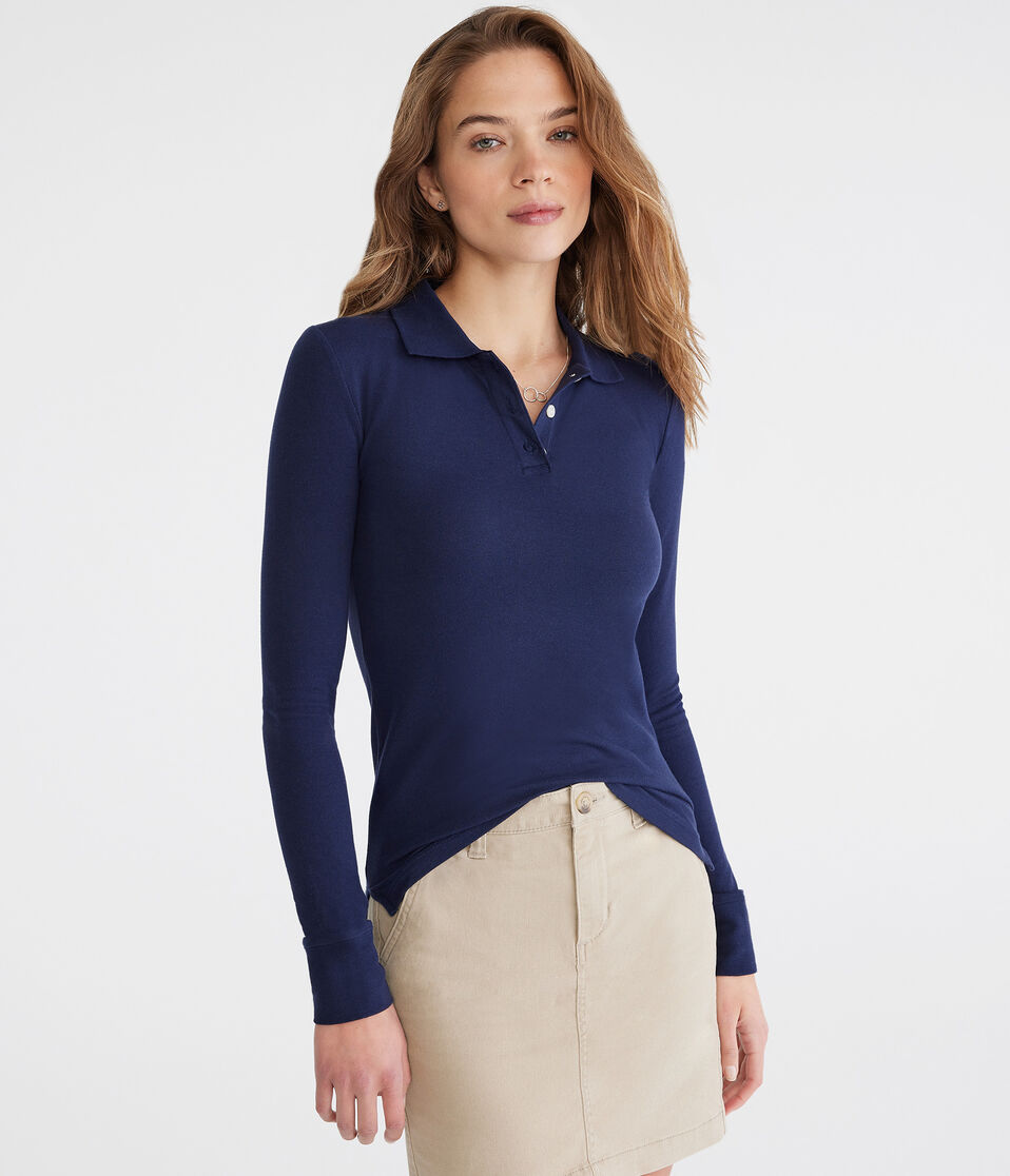 Long Sleeve Uniform Piqué Polo