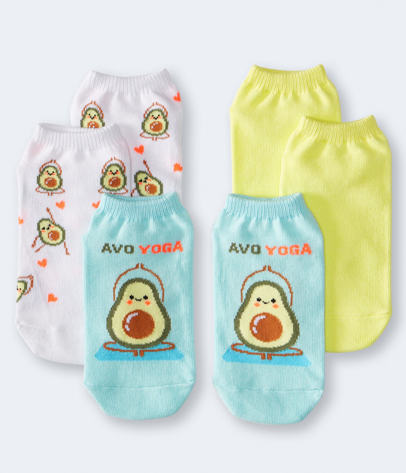 Avocado Yoga Ankle Sock 3-Pack