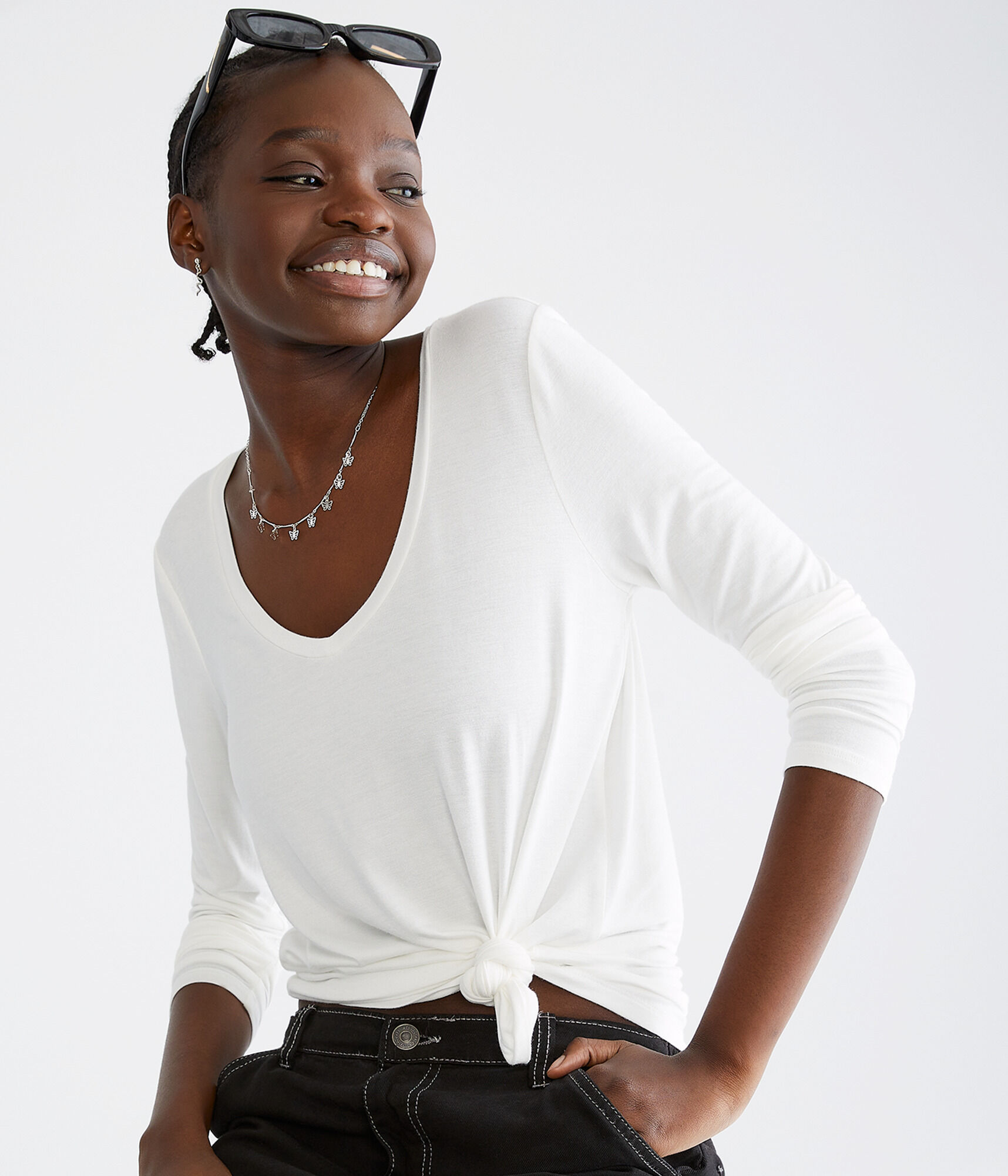 Long Sleeve Seriously Soft V-Neck Tee