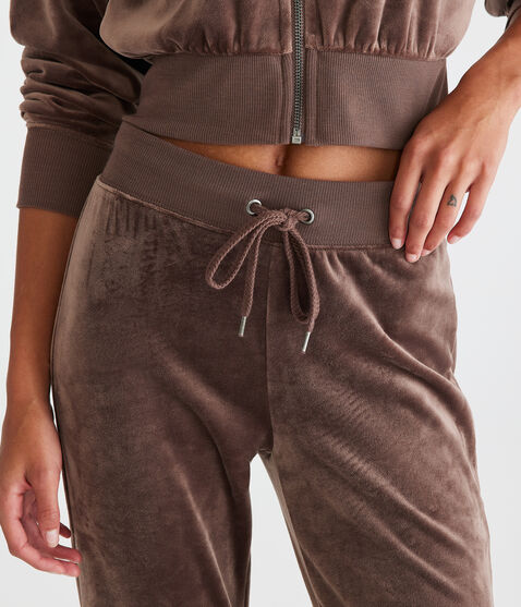 Flare High-Rise Velour Pants Flare High-Rise Velour Pants