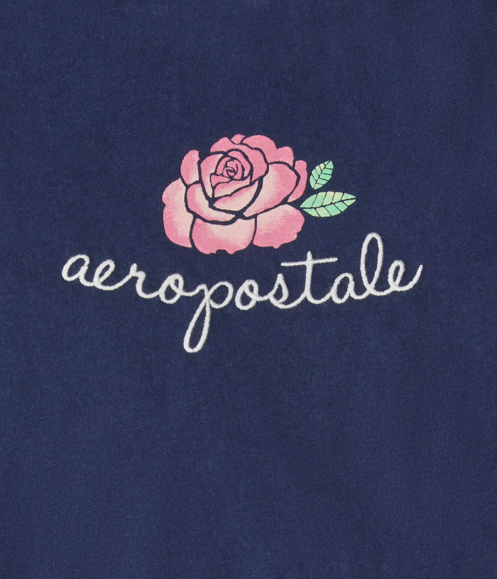 Aeropostale Script Rose Graphic Tee