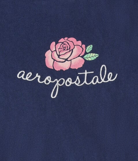 Aeropostale Script Rose Graphic Tee Aeropostale Script Rose Graphic Tee