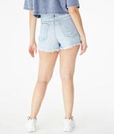 High-Rise Curvy Denim Shorty Shorts