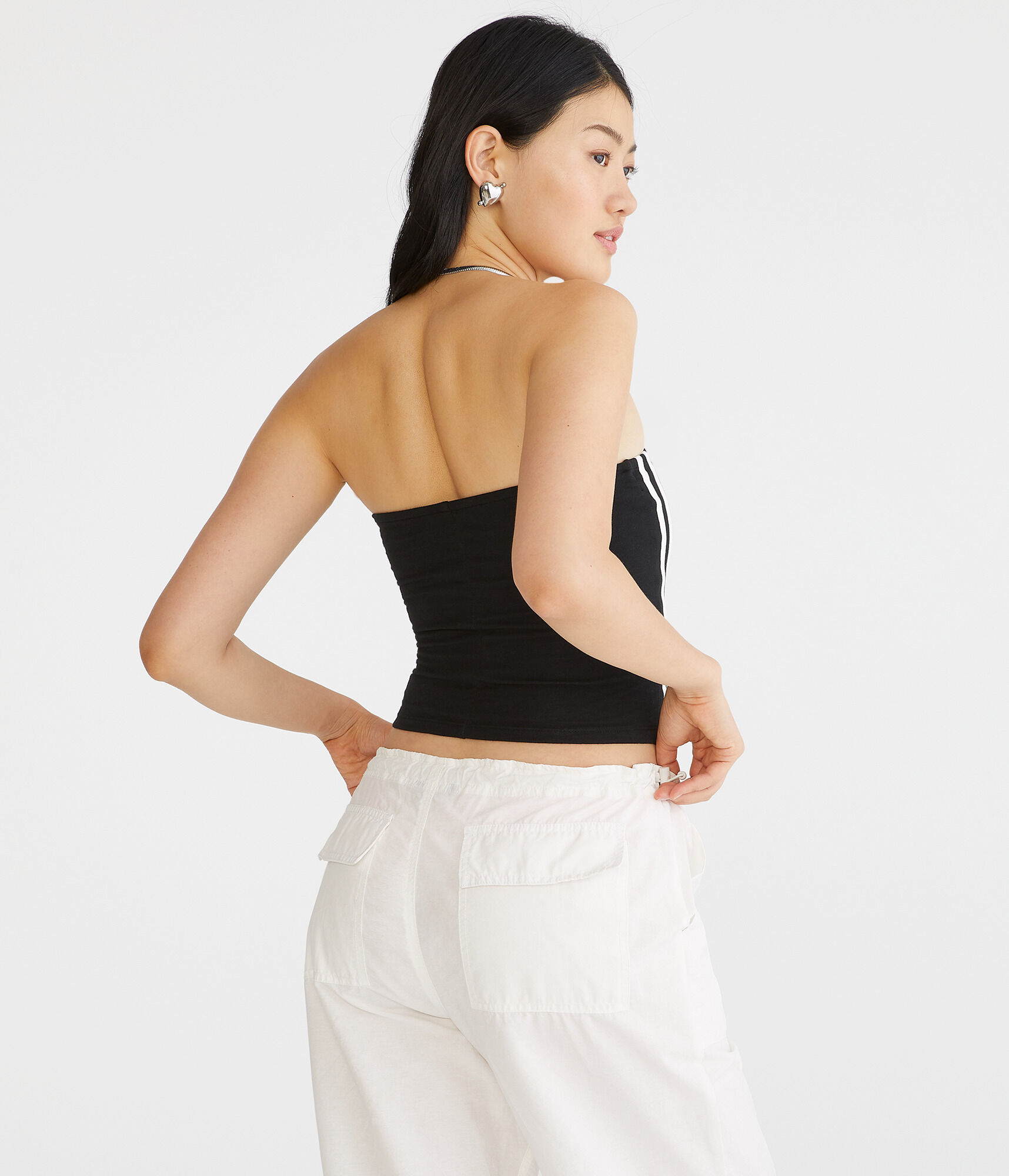 New York Cropped Graphic Tube Top