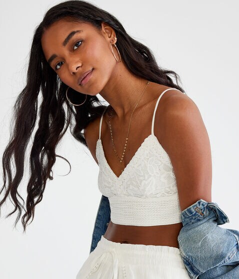 Lace Tie-Back Cropped Cami Lace Tie-Back Cropped Cami