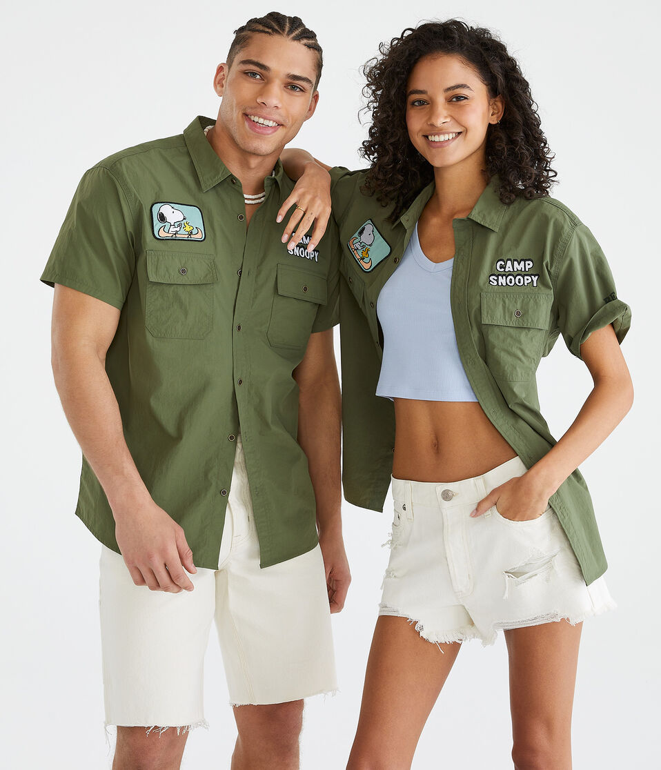 AERO | CAMP SNOOPY™ Canoe Patch Shirt