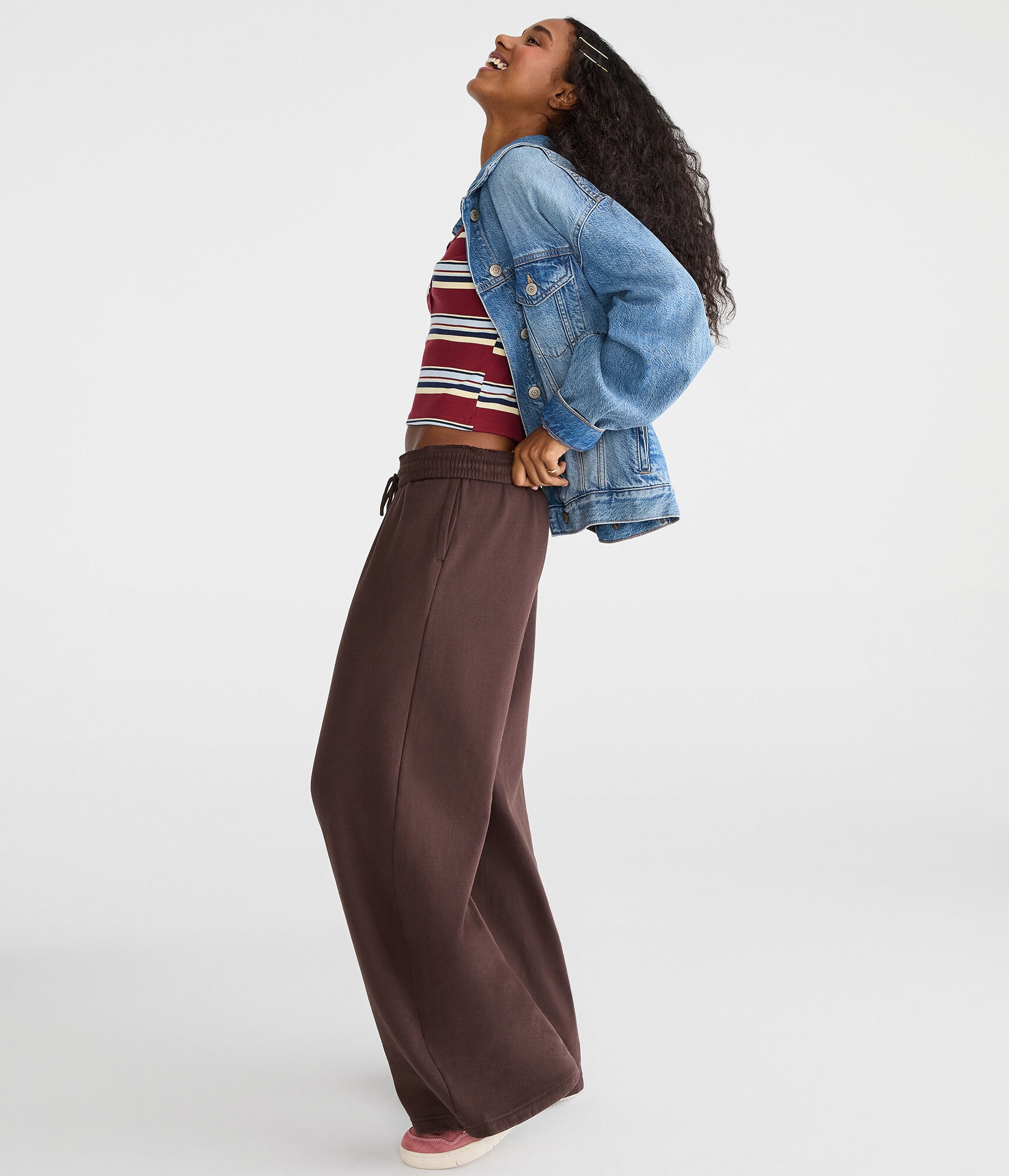 Cloud Soft Mid-Rise Wide Leg Sweatpants