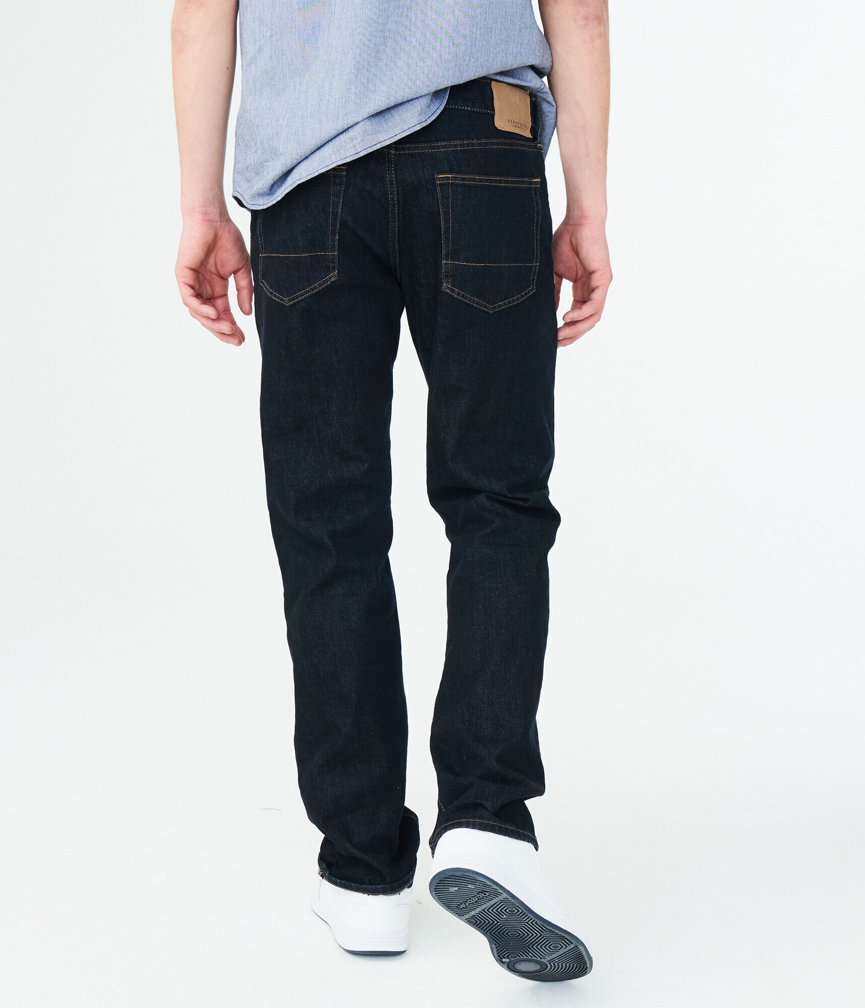 Straight Dark Rinse Wash Stretch Jean