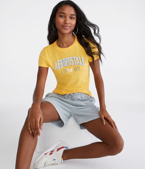 Aero 1987 Butterfly Appliqué Graphic Tee