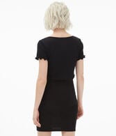 Short Sleeve Tie-Front Cropped Dress Cardigan