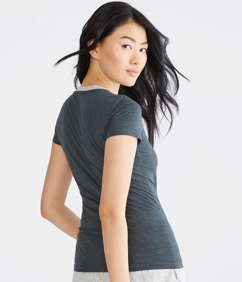Aero Appliqué Ringer Graphic Tee Aero Appliqué Ringer Graphic Tee