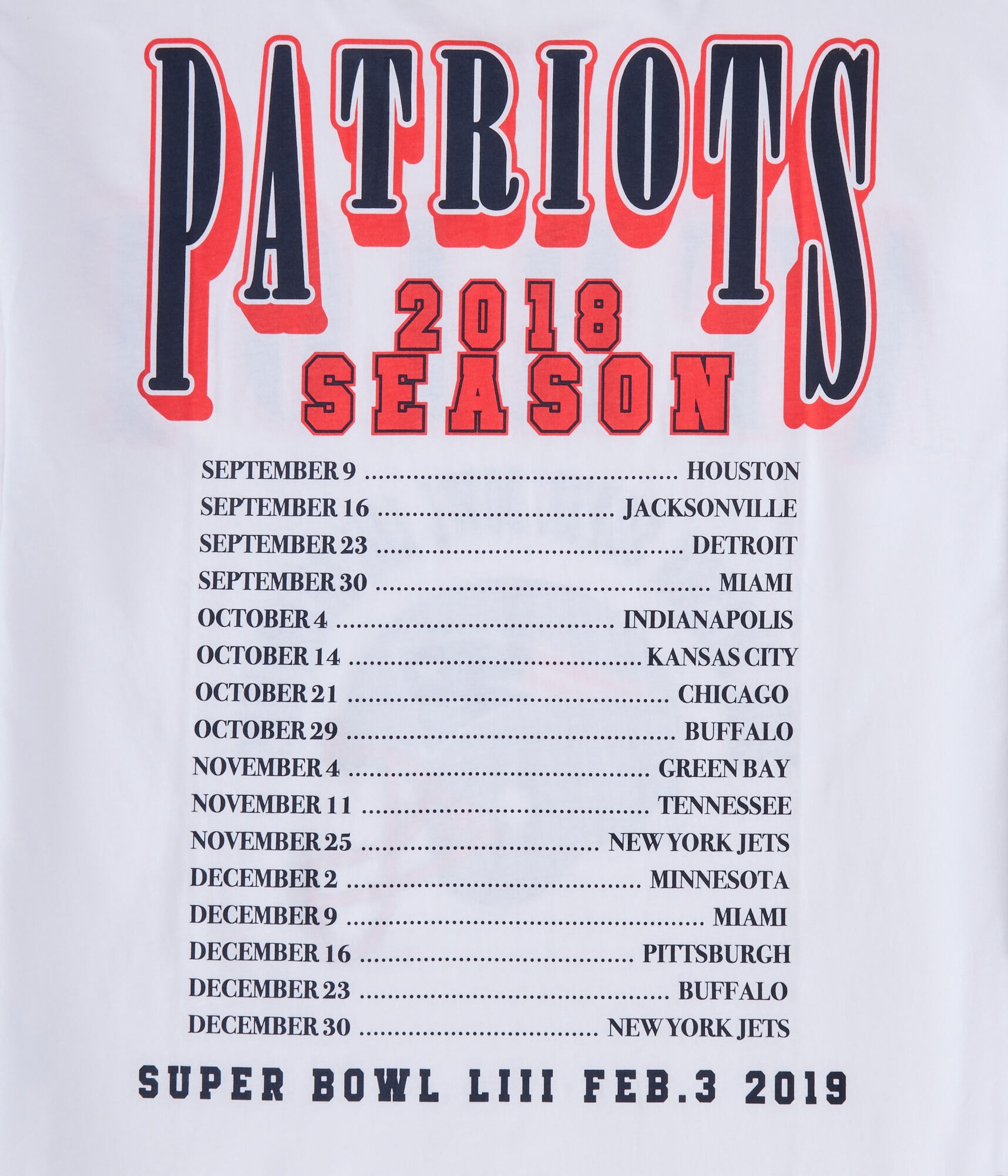 New England Patriots Super Bowl Boxy Graphic Tee