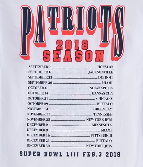 New England Patriots Super Bowl Boxy Graphic Tee New England Patriots Super Bowl Boxy Graphic Tee
