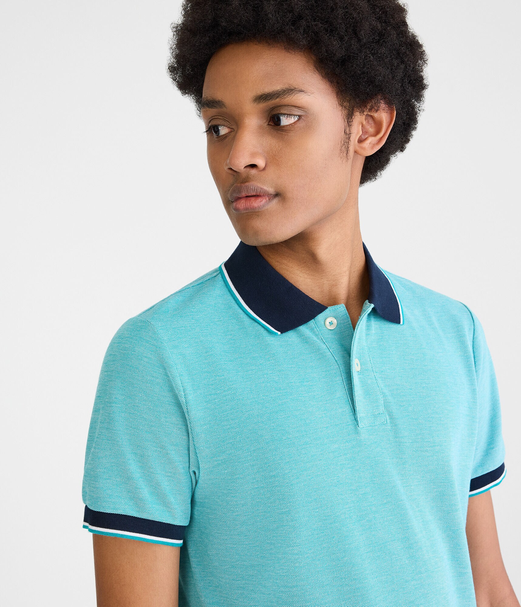 Contrast Tipped Piqu&amp;eacute; Polo