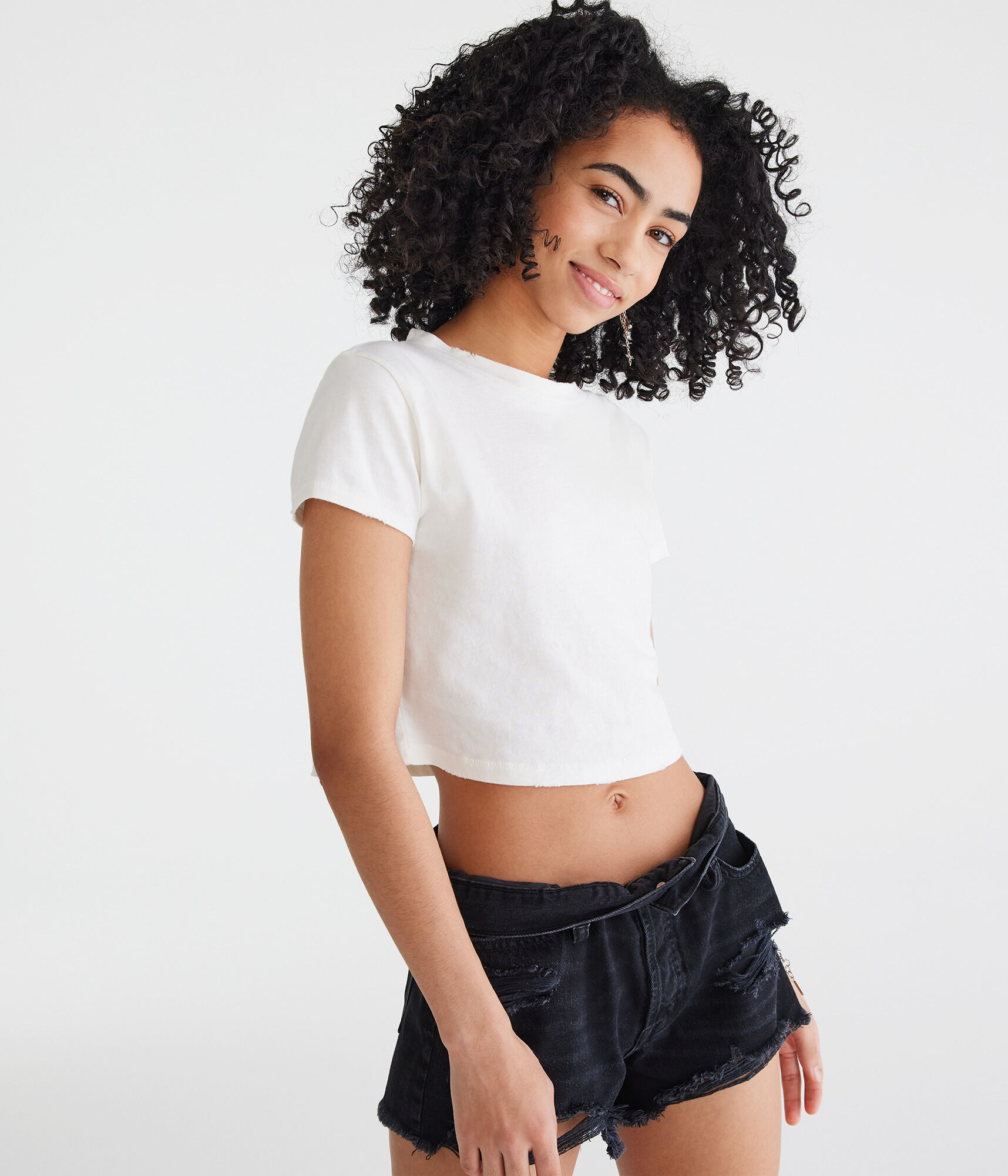 Solid Vintage Fit Crew Tee