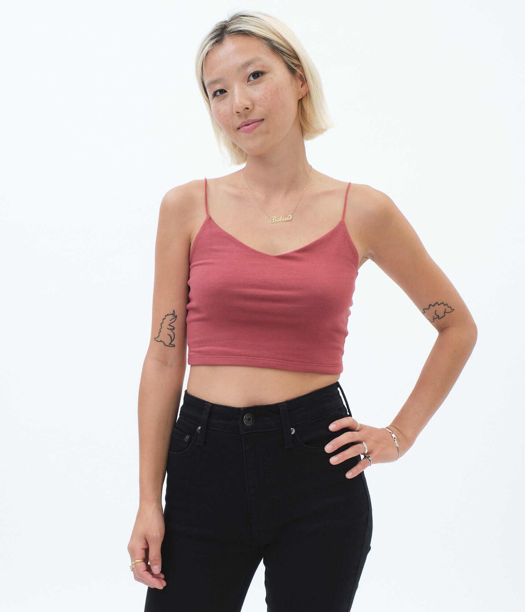 V-Neck Cropped Cami