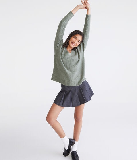Shaker Knit V-Neck Sweater Shaker Knit V-Neck Sweater