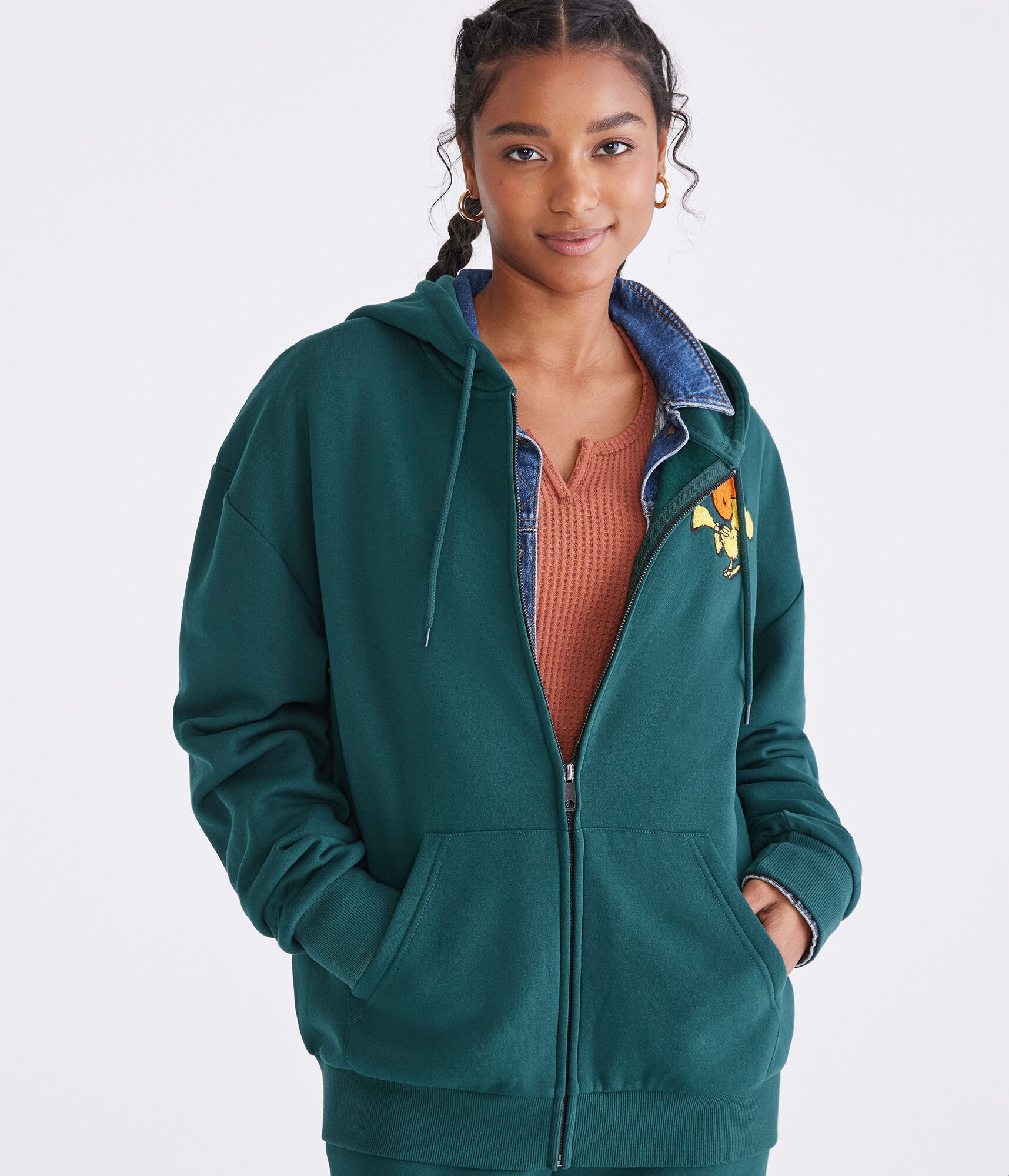 Peanuts&reg; | A&eacute;ropostale Football Friends Full-Zip Hoodie
