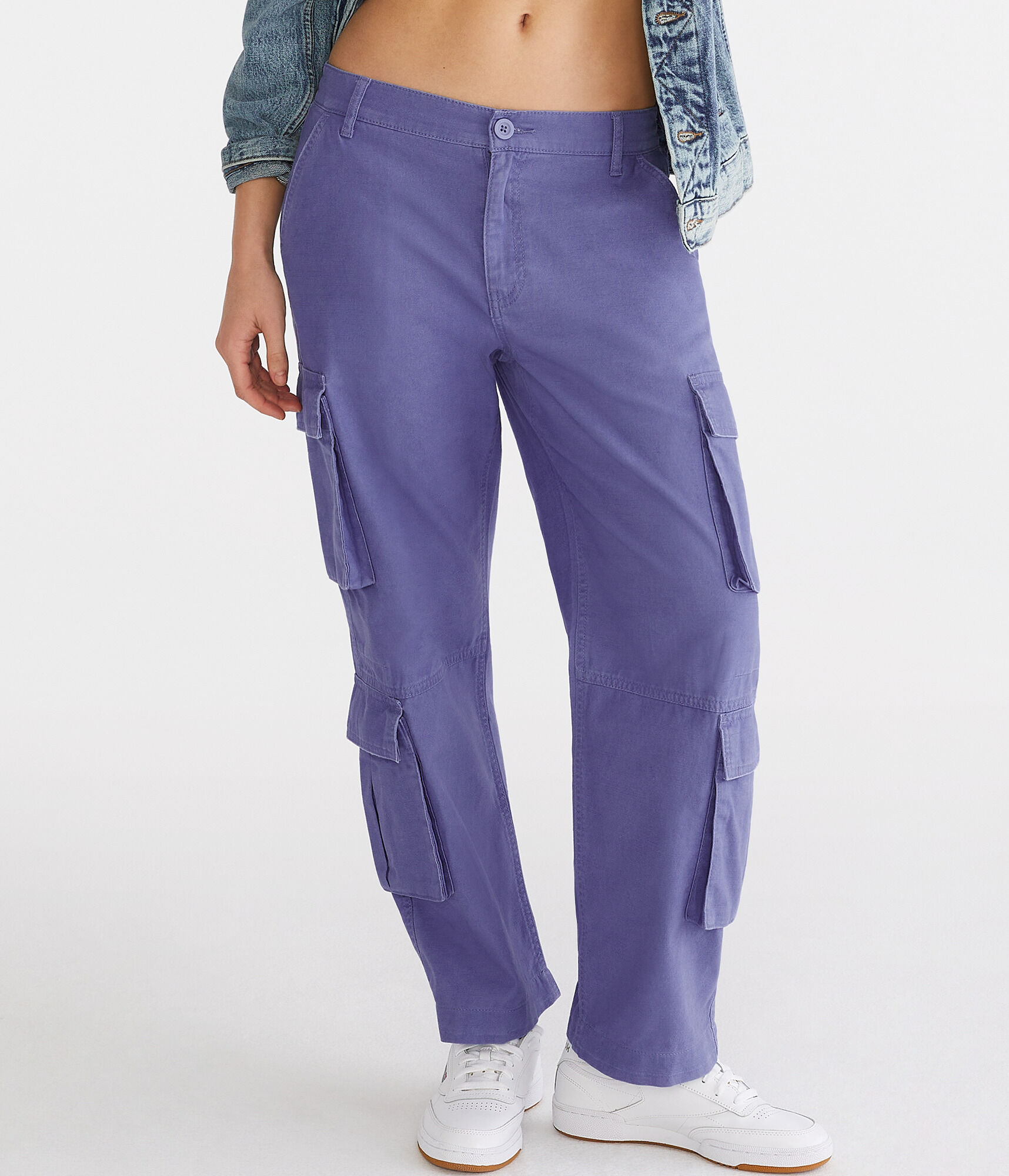 Double-Pocket Cropped Utility Cargo Pants