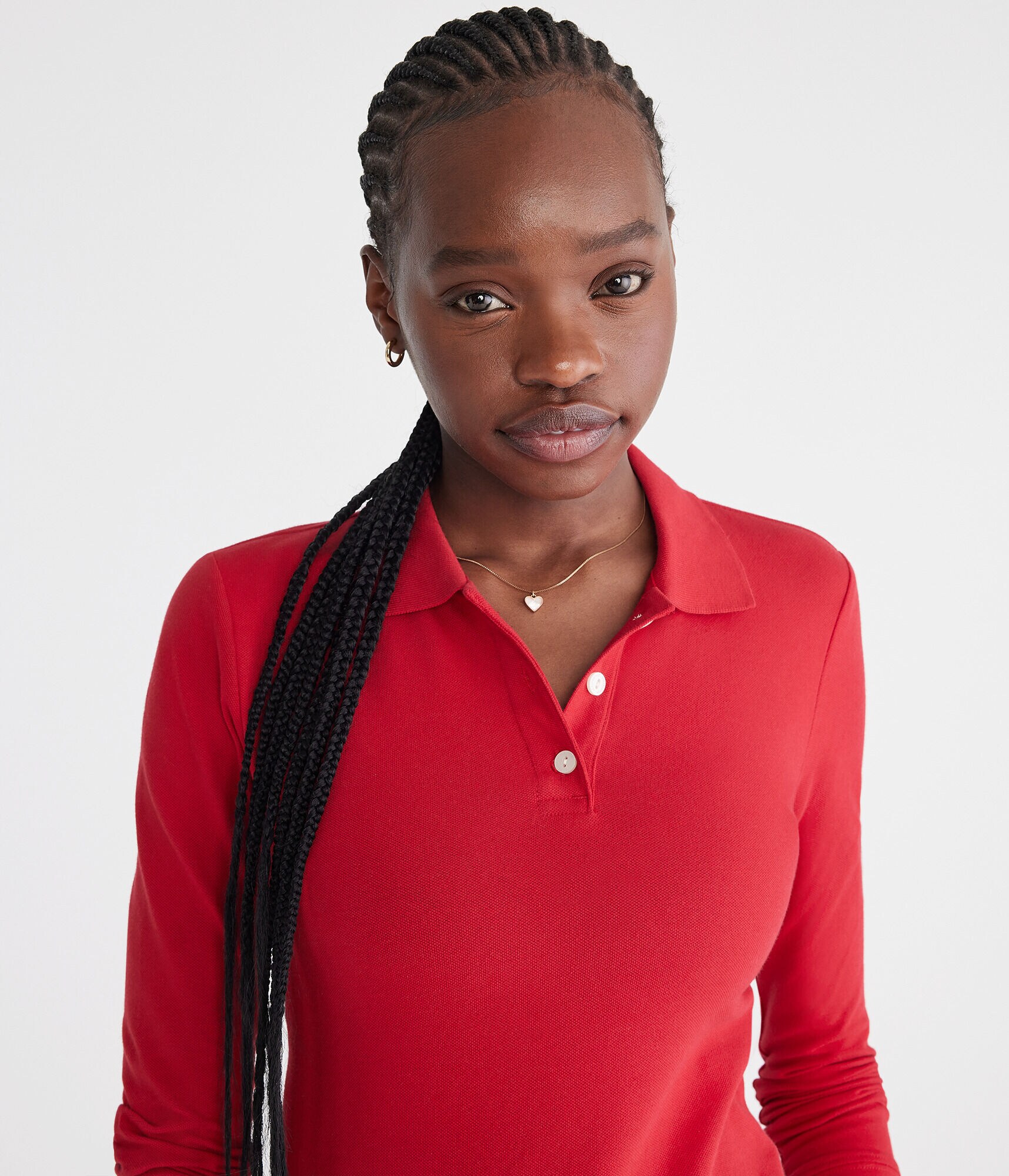 Long Sleeve Uniform Piqu&amp;eacute; Polo