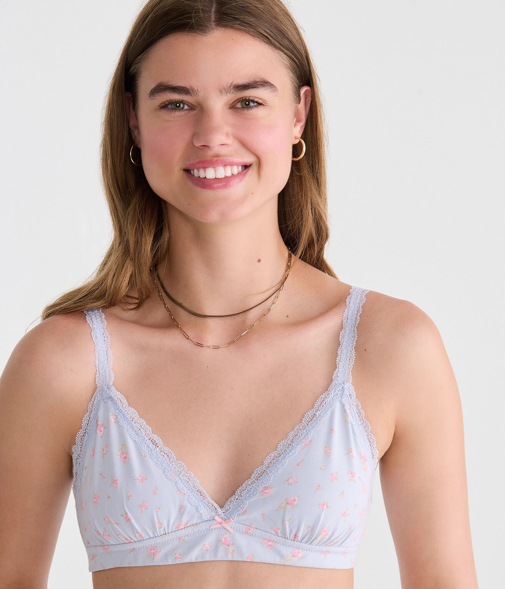 Floral Lace Triangle Bra