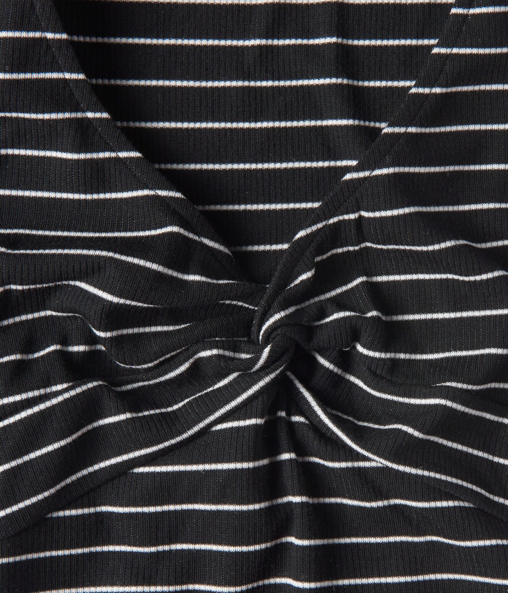 Twist-Front Striped Top