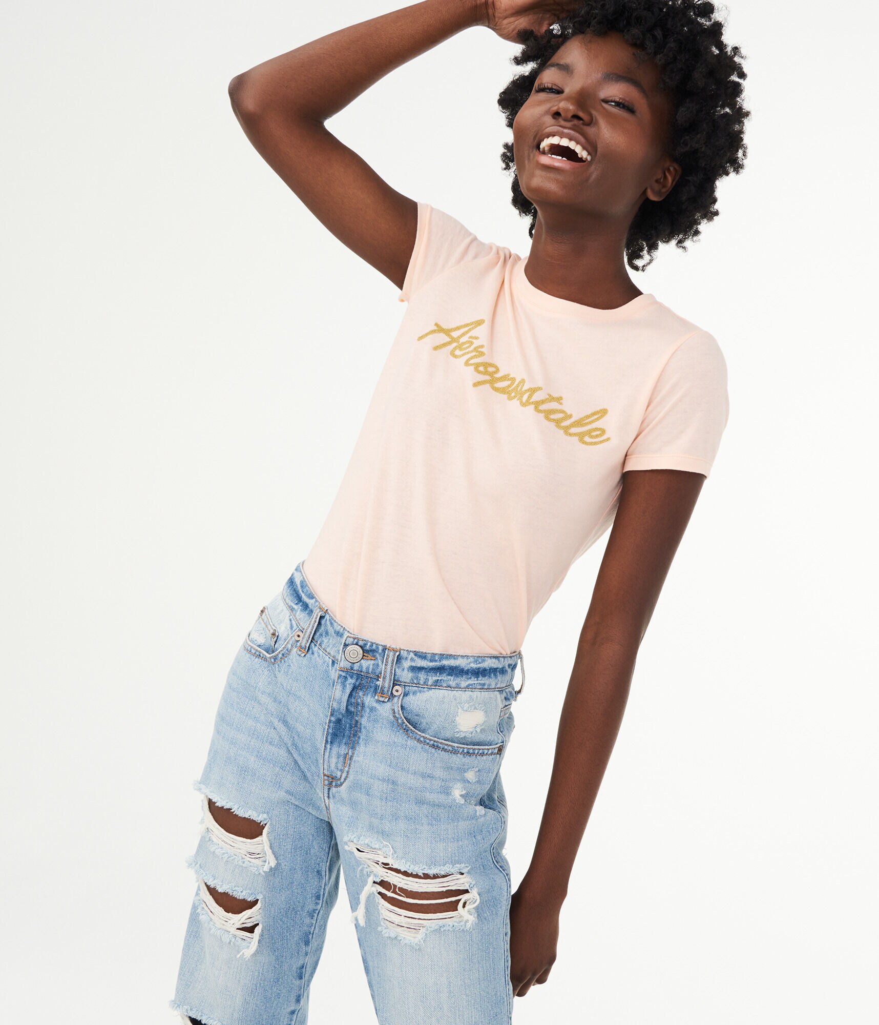 Beaded Aeropostale Graphic Tee