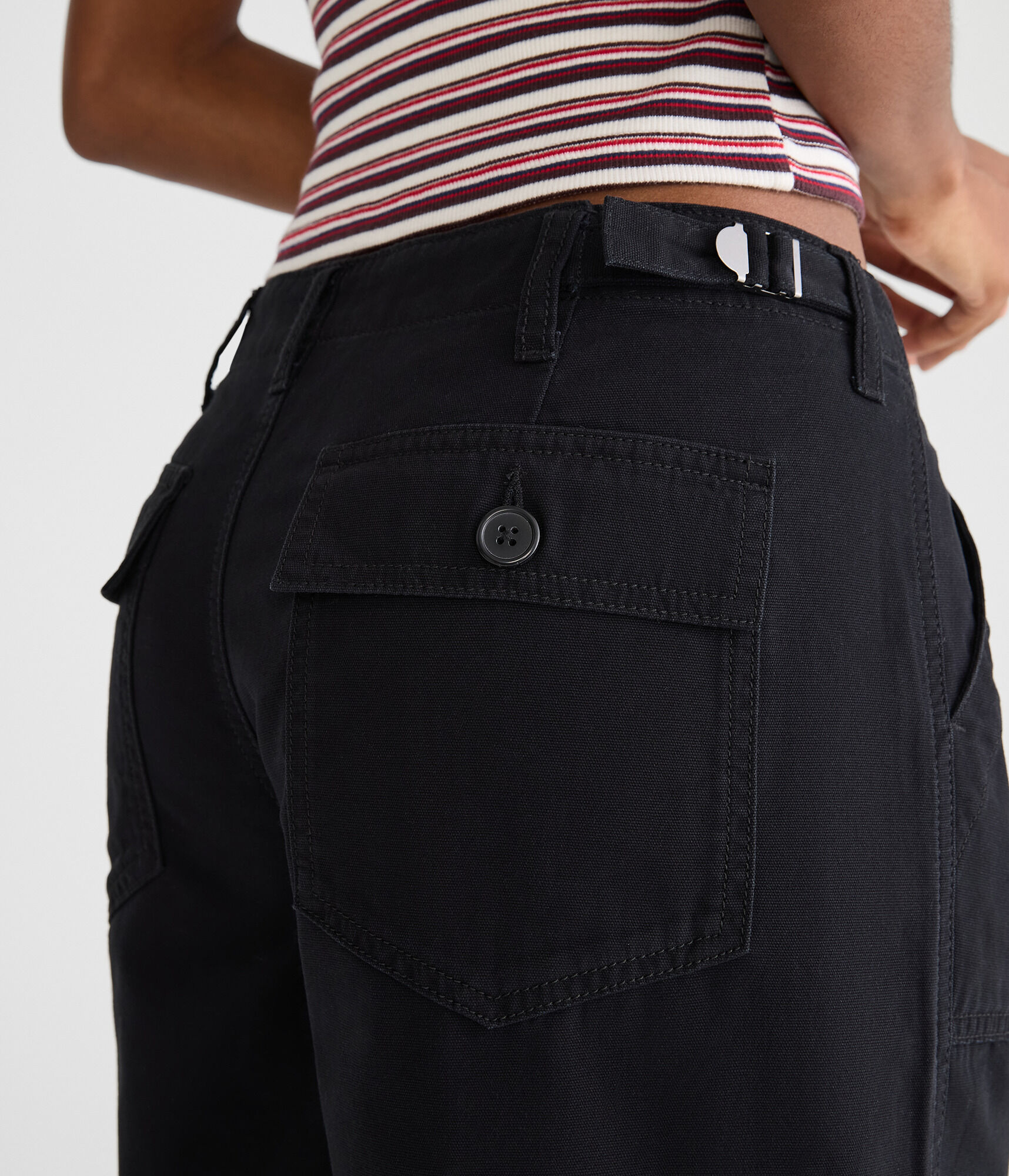 Low-Rise Straight Leg Pants