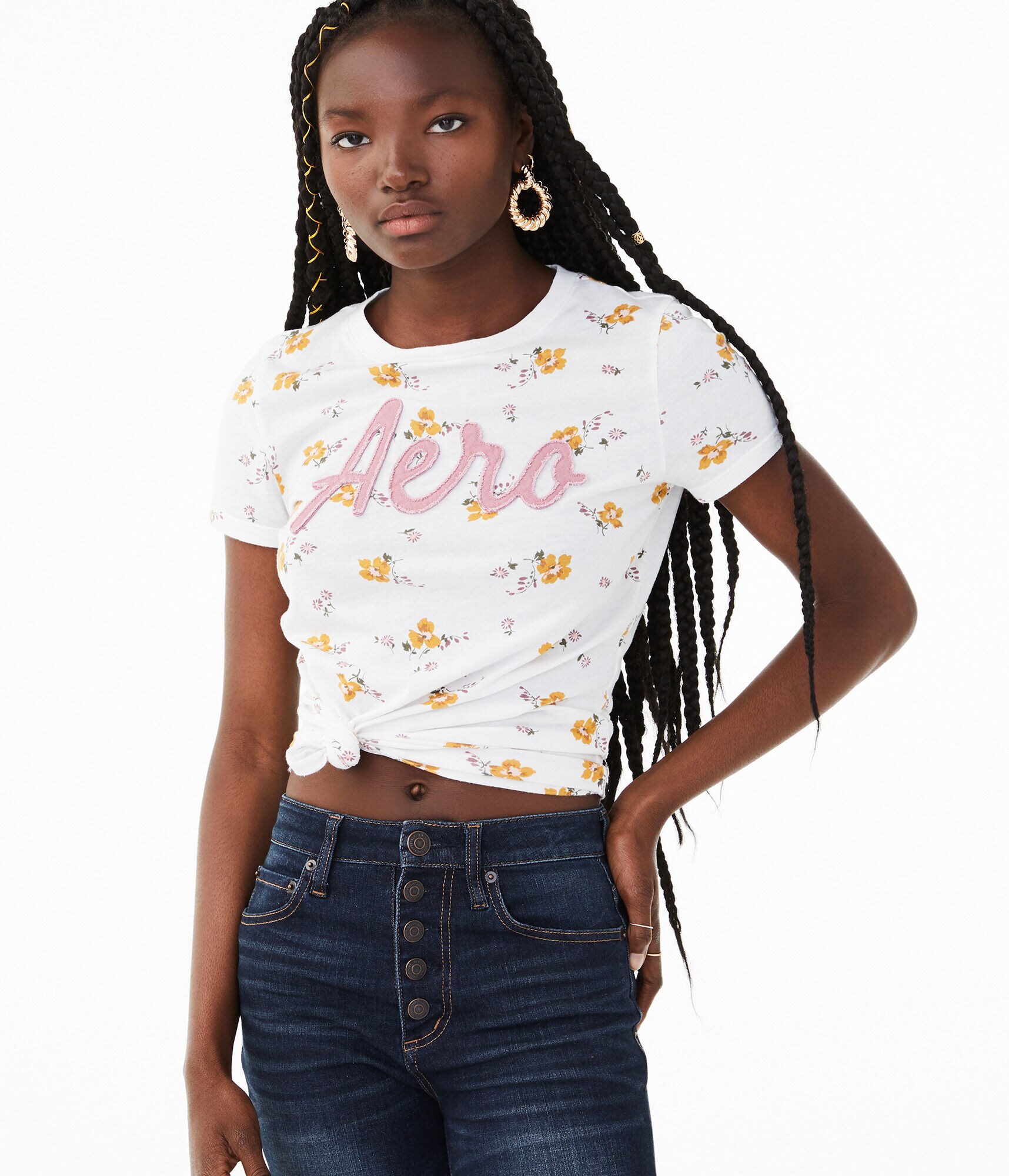 Aero Floral Graphic Tee