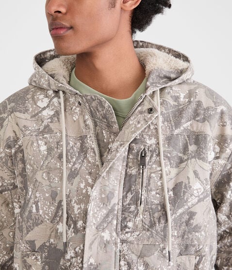 Forest Camo Hooded Workwear Jacket Forest Camo Hooded Workwear Jacket