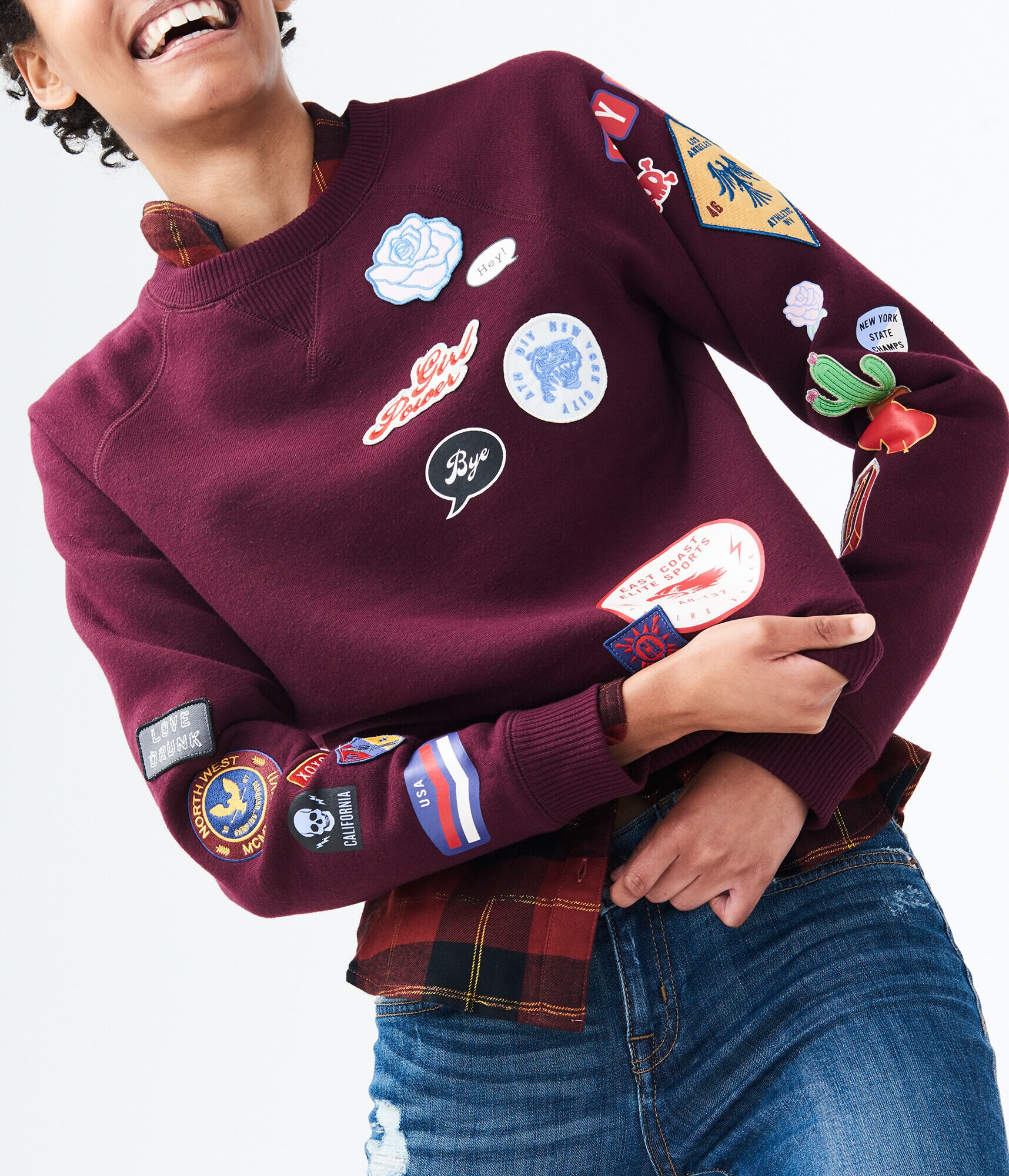 トップス OG Logo Patched Crewneck Sweat 9090 OG Logo Patched Crewneck Sweat – YZ